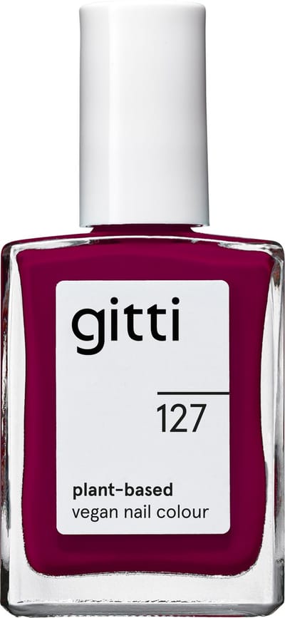 Gitti No. 127 - Red Plum - nagellak - minimaal 82% natuurlijk - 23 vrij - manicure - blijft 7 dagen zitten