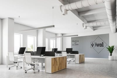 IVOL Complete whiteboardwand zonder rand (4 panelen) 200x400 cm - Grijs