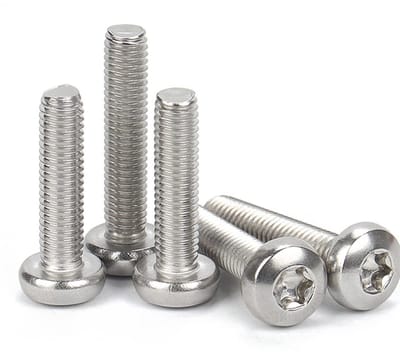 25 Torx Schroeven, Platte Kop, M5 x 20mm, Roestvrijstalen Machine Schroeven, Volledige Draad, Ronde Kop, Ideaal voor Montage en Bevestiging