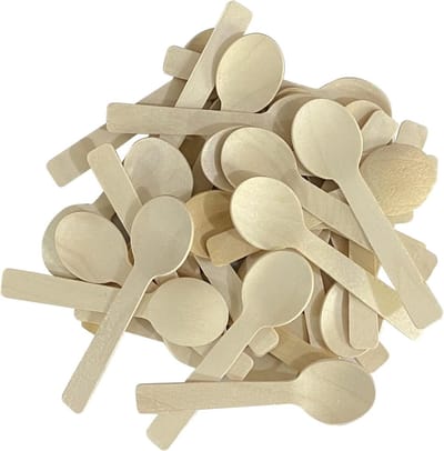 Mini Houten Lepels - Wegwerp Lepels - Feestelijke Gelegenheden - Biologisch Afbreekbaar - 10 cm - Houtkleur