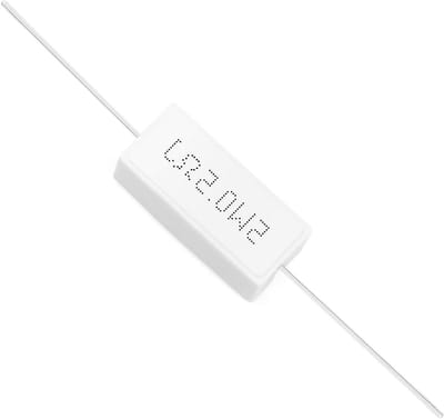 Cement Weerstand - Snoerwikkelweerstand Inductor - Elektronica Reparatie - 5 Watt Vermogen - 0.5 Ohm - Wit
