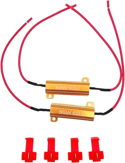 2x 50W 6 Ohm LED Lamp Belastingsweerstanden voor Knipperfout Fix