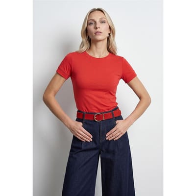 Dames Slim Fit Crew Neck T-Shirt