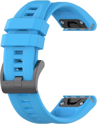 Siliconen bandje - geschikt voor Garmin Fenix 3 / 5X / 5X Plus / 6X / 6X Pro / 7X / 7X Pro / 8 (51 mm) / Quatix 3 / 6X / Tactix (7) / Enduro (2) / Descent Mk1 / Mk2(i) / Mk3i 51 mm / D2 / Delta PX / Mach 1 Pro / Epix Pro Gen 2 51 mm - blauw