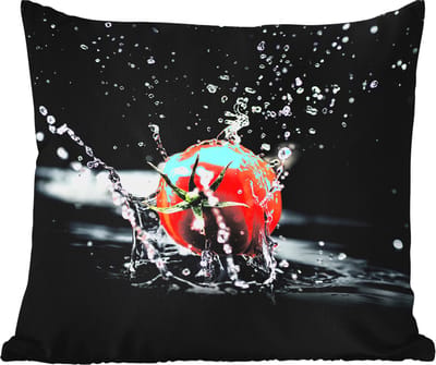Tuinkussen - Tomaat - Groente - Stilleven - Water - Rood - 40x40 cm - Weerbestendig