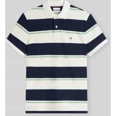 Tommy Hilfiger Varied Roadmap Stripe Carbon Navy/multi Taglia: S | Polo Outlet | Uomo | Blu