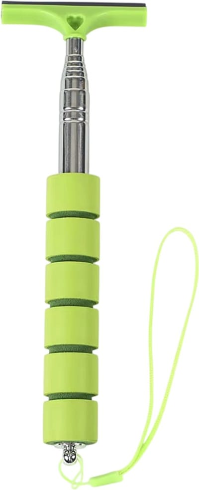 Telescopische Raamwisser met Antislip Handvat – Professionele Raamtrekker voor Ramen, Douchewanden, Glas en Autoruiten – Streeploze Glasreiniger - Groen