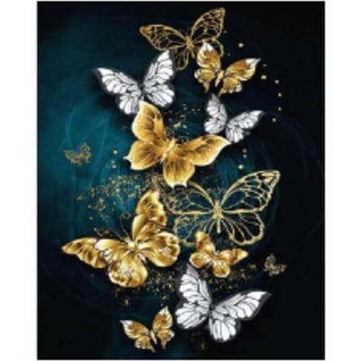 Rubye® Diamond Painting Volwassenen - Diamond Painting Kinderen - Diamond Painting Pakket Volledig - Vlinders - 30x40cm