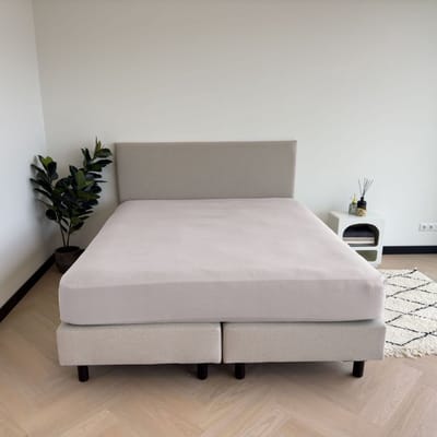 Kayori Emma Topper Hoeslaken Katoensatijn - 180x210-220cm - Lavender