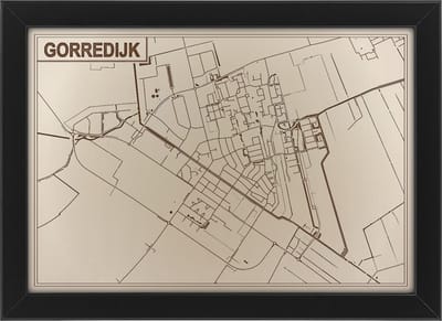 Houten stadskaart van Gorredijk