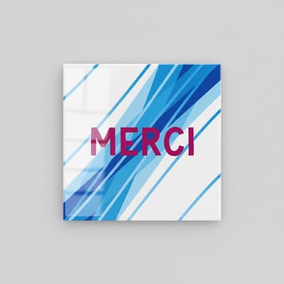 “Merci” Bedankt Tegel – Elegante 15×15 cm Keramische Waardering Cadeau & Wanddecoratie