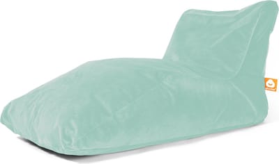 Whoober loungestoel zitzak Bali XL velvet mintgroen - Zacht en comfortabel - Wasbaar