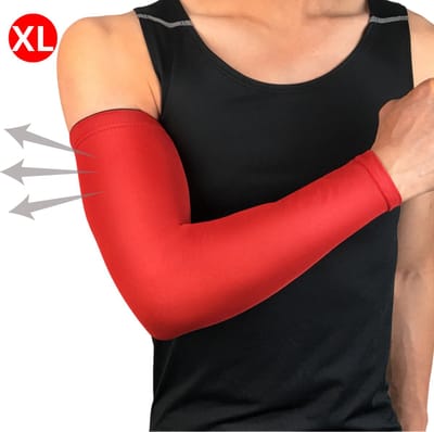 Livano Polswarmers - Armwarmers Dames - Duimopening - Wol - Armstukken - Winter - Rood - Maat XL