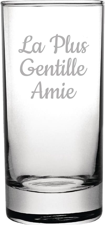 Longdrinkglas gegraveerd - 28,5cl - La Plus Gentille Amie