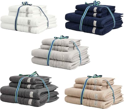 GANT Handdoek Premium Towel Een maat, 70x140, 50x70 Verpakking van 4
