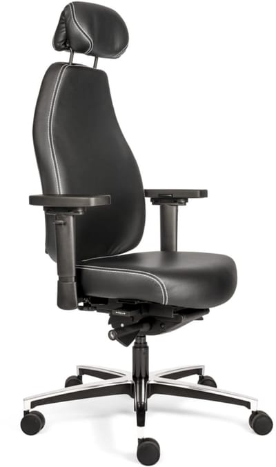 Sit And Move Therapod X Hoofdsteun - Zwart Stamskin - Bureaustoel