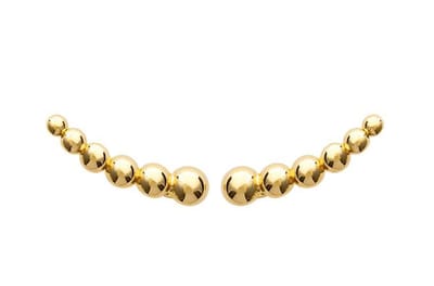 Montebello Oorbellen Chiva Gold - 925 Zilver Verguld - Pin - 4x20mm