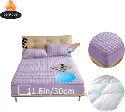 Nivard Waterdicht Hoeslaken - Beddengoed - Fitted Sheet - Bed - Paars 200x220
