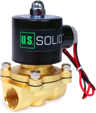 Solenoidklep - Elektrische Waterklep - Waterleiding Besturen - Directe Werking - 1/2 inch - Goudkleurig