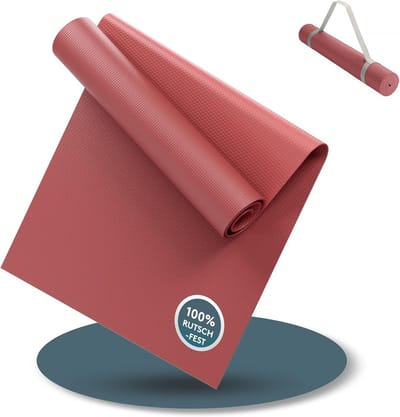 Yogamat - Fitnessmat Gymnastiekmat - Sporten Thuis - Extra Antislip - 180 x 60 cm - Bordeaux