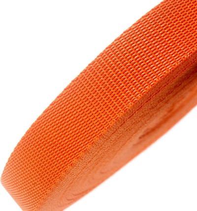 Polypropyleen Band - Webbing Rol Bandjes - Klusjes Binnen en Buiten - Sterke Breekspanning - 25 mm breed - Oranje