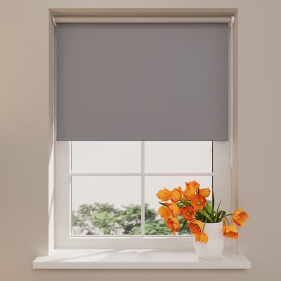 DTCH® Rolgordijn Verduisterend - Pure mini Thermo - Grijs - 60 x 150 cm - Isolerende zonwering – Rolgordijn zonder boren