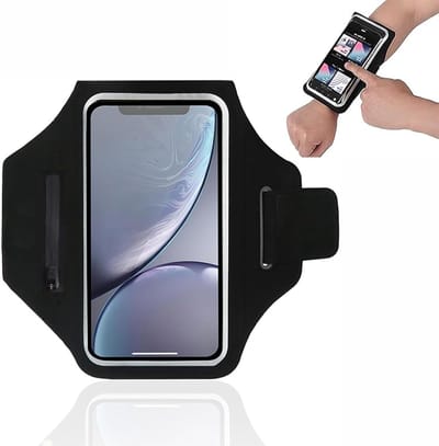 Lopende Telefoonhouder voor Jogging, Verstelbare Joggingtas voor Mobiele Telefoons tot 6,8 inch, Ideaal voor Sporters met een Armomtrek van 20 cm tot 40 cm