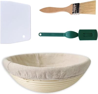 Brood Gistmand - Rijsmand Bakken - Professioneel Bakken - Natuurlijk Rotan Materiaal - Meerdere Maten - Houtkleur
