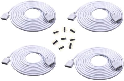 8M 800cm LED Verlengkabel voor 4 Polige RGB 5050 LED Strips - Connector en Verbindingskabel voor LED Verlichting