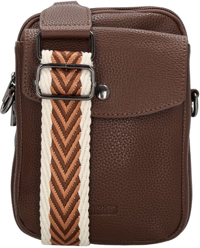 Beagles Las Palmas Crossbody Telefoontasje - Trendy Schouderband - Handige Ritsvakjes - Crossbody Tas - Donkerbruin