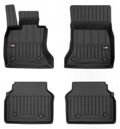 FROGUM PROLINE 3D Set - Rubberen Automatten + Kofferbakmat - Geschikt voor BMW 5 Serie F07 Gran Turismo (2009-2017) - xDrive - Zwart