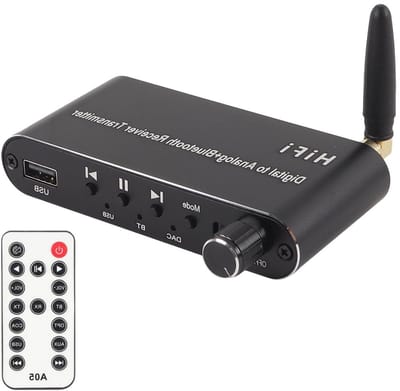 Bluetooth Audio Adapter - Ontvanger Zender - Muziek Streamen - HiFi Lossless Sound - 30m Bereik - Zwart
