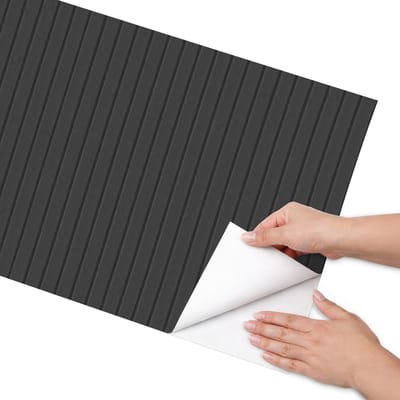 Coloray Meubel Wrap Folie - Zwart Meubelfolie - 50x100 cm - Meubel Wrap Folie Zwarte textuur - Plakfolie Meubels - Minimalist Meubelfolie - Decoratiefolie Zelfklevend - Slaapkamer decoratie - Texturen