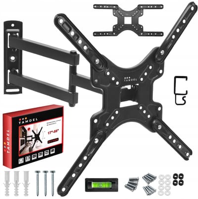 Draaibare TV-muurbeugel 17-55 inch, 42cm arm, 30kg draagvermogen