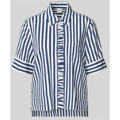regular fit overhemdblouse van viscosemix model 'VICA FRIL'