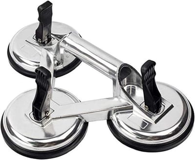 Aluminium Zuignap - Glas lifter - Materiaal verplaatsen - Zware klauwen ontwerp - 145 kg capaciteit - Grijs