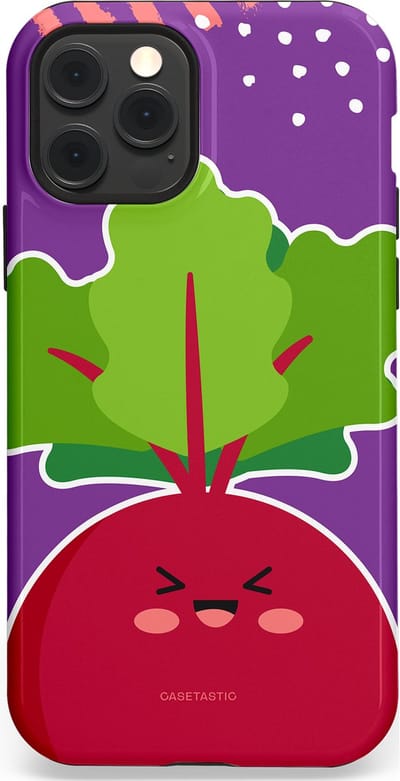 Casetastic Hoesje Geschikt voor Apple iPhone 12/12 Pro Magsafe - Stijlvolle Beschermende Duo-layer Case - Kawaii Groenten Look