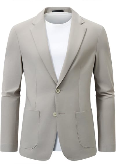 ALLTHEMEN Heren Effen Tweeknopen Single-breasted Blazer - Geperst Ruitpatroon - M