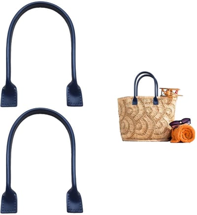 Dailygoods- Schouderbanden Verstelbaar - 2 Stuks - PU-leer - 60 cm - Donkerblauw - Vervangende Riemen voor Tassen - Tasriemen