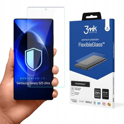 Onbreekbaar hybride glas Samsung Galaxy S25 Ultra, dun, krasbestendig, 0,3 mm dik - FlexibleGlass 3mk