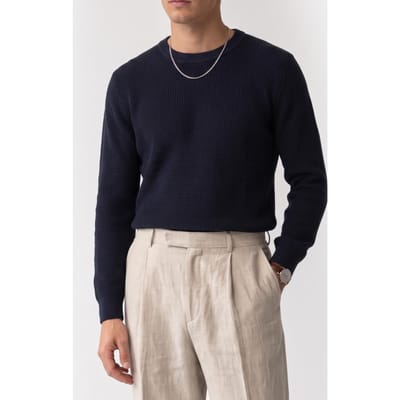 GUESS  Eco Finley Cn Stitched S Smart Blue Taglia: S | Maglioni a maglia Outlet | Uomo | Blu