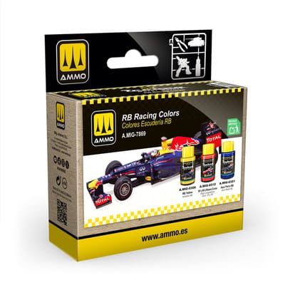AMMO by Mig Jimenez Hobbyverf Acrylverf - MIG 7869 Cobra Motor Paints - Red Bull Racing Kleurenset - RB Racing - Acryl Set 3x30ml Verf set - 3x 30 ml