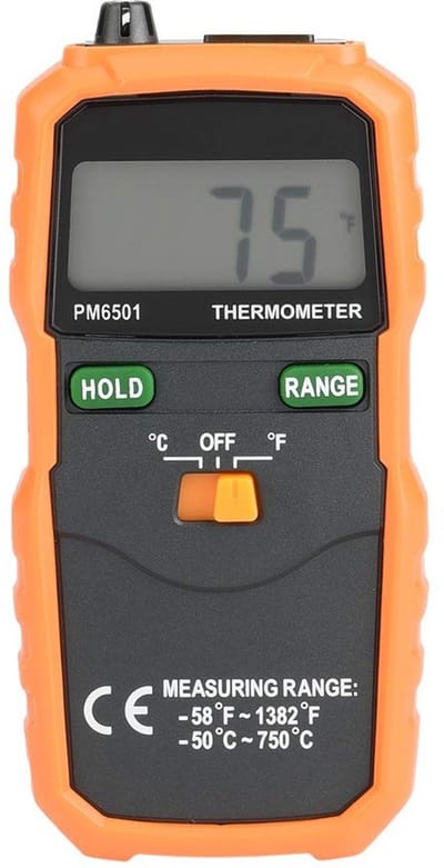 Allecto - PEAKMETER PM6501 Digitale Thermometer met Type K Thermokoppel - Nauwkeurige Temperatuurmeter