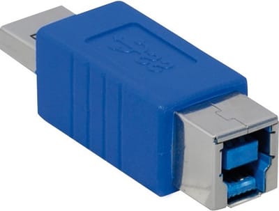 USB-A (m) - USB-B (v) adapter - USB3.0 / blauw