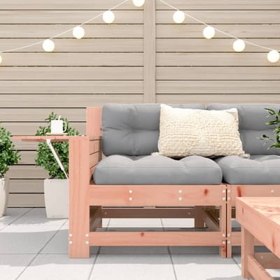 vidaXL - Tuinbank - met - armleuning - en - klaptafel - massief - douglashout