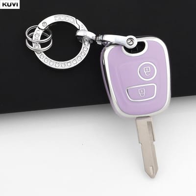 Roze TPU Auto Afstandsbediening Slimme Sleutel Hoes Cover Shell Fob Sleutelhanger Voor Peugeot 107 206 207 307 Voor Citroen C1 C2 C3 C4 Voor Toyota Aygo