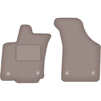 Wielganizator WLG-CARLUX Serie - Beigekleurige Auto Voetmatten - Voor VW Phaeton - Polypropyleen & Welur - Met Gaśnica