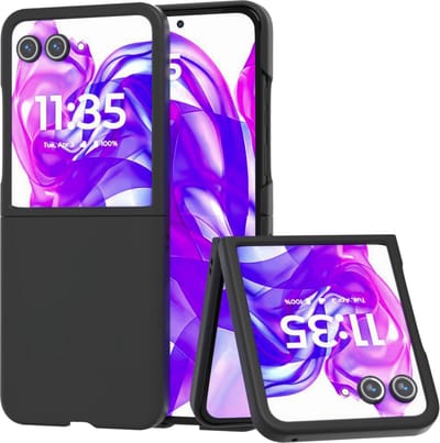 Cazy Hoesje geschikt voor Motorola Razr 60 Ultra Hoesje - Sterk Hard Kunststof - Zwart