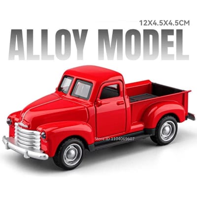 1:36 3100 Modèle Pick-up Jouets Voitures Alliage Moulé Sous Pression Véhicules Miniatures Portes Ouvertes Intérieur de Simulation Pull Back Ornement Modèles de Voitures red