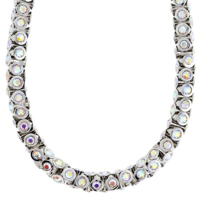 Behave - Zilverkleurige Ketting - Handgemaakt - Zachte Regenboogglans